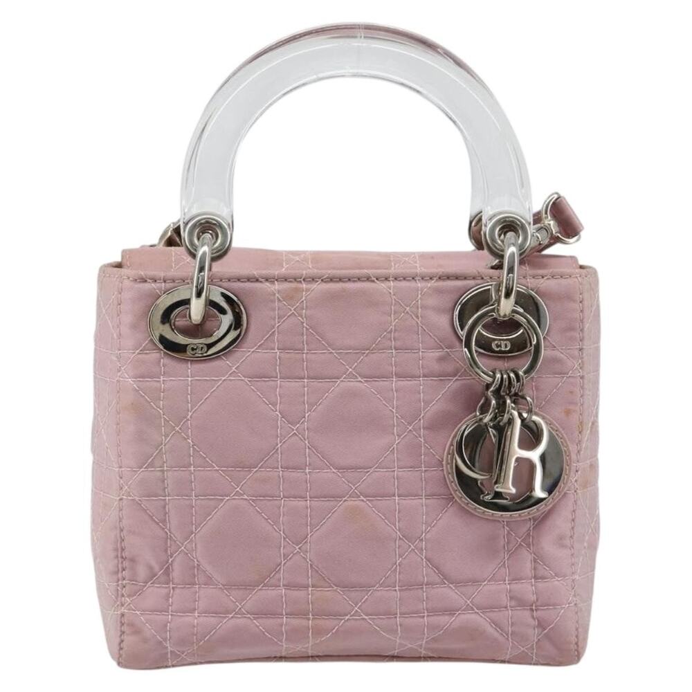 Dior Cannage Nylon Lady Dior Handbag Pink